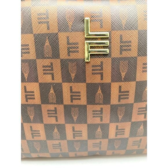 NWT London Fog Cognac Ellie Cosmetic Bag - Picture 8 of 8